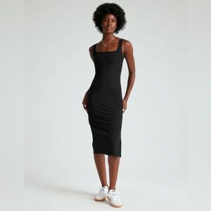 Beyond Yoga Black Midi Dress